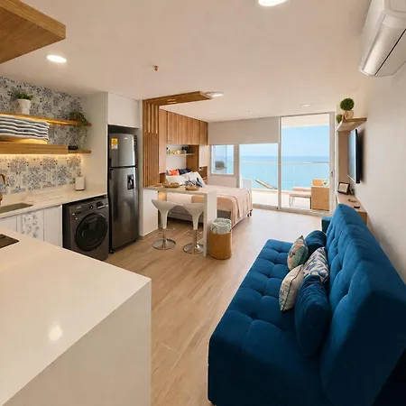 Vista Al Mar, Playa Y Piscina A 3 Min Aeropuerto Apartamento Cartagena