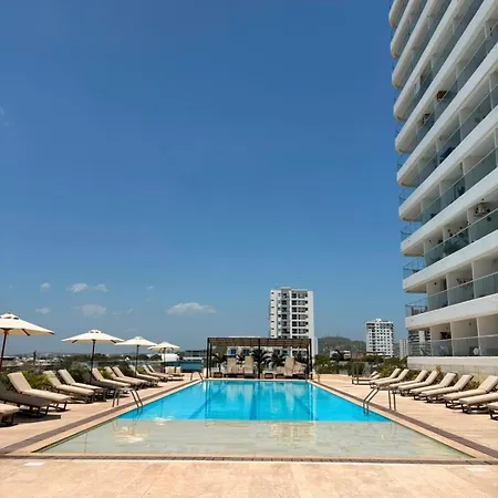 Vista Al Mar, Playa Y Piscina A 3 Min Aeropuerto Apartamento Cartagena
